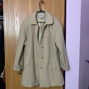 CABIN CREEK - cream wool coat